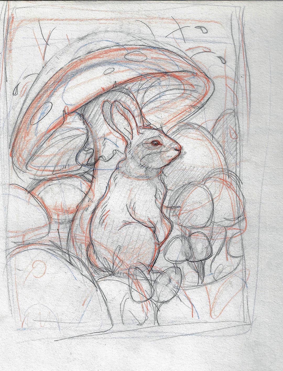 Summer Rain-Mixed Media Tiny Original Art