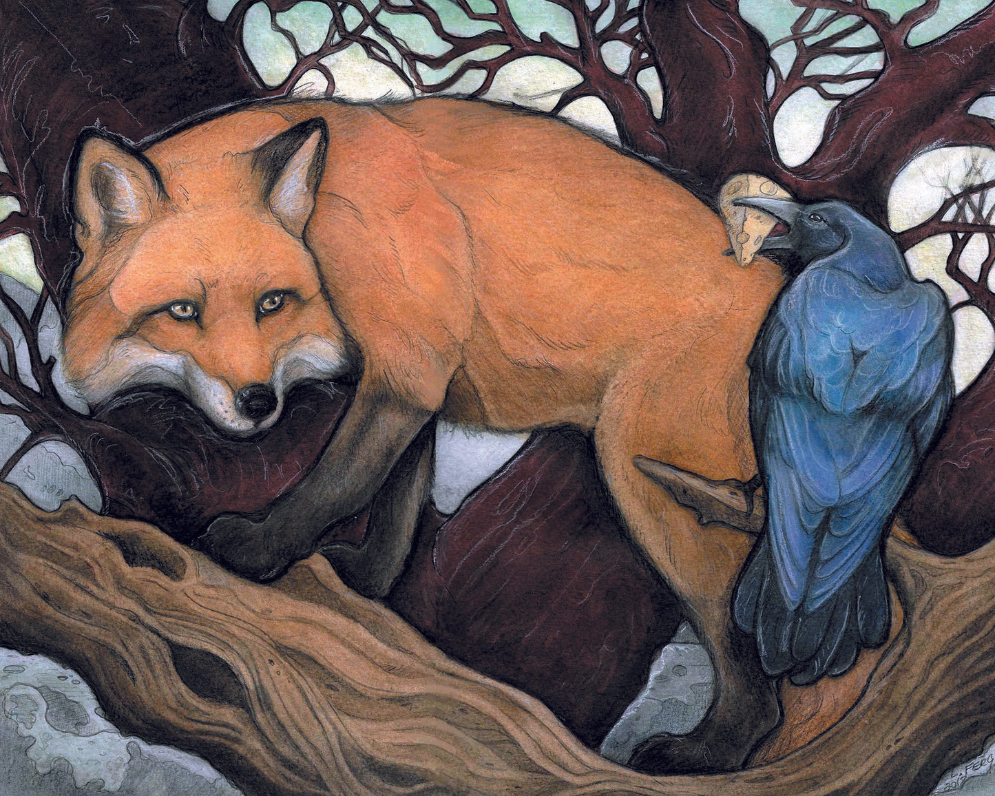 The Fox And The Crow - Print