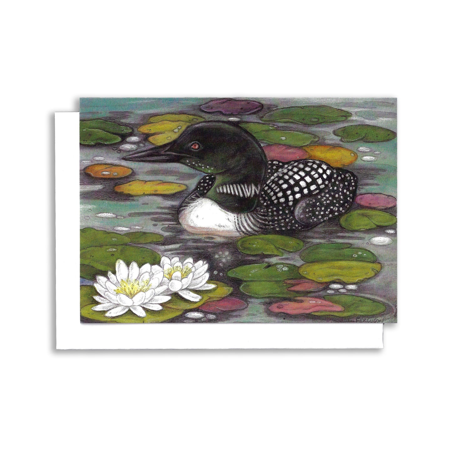 Lily Pad Loon - Greeting Card