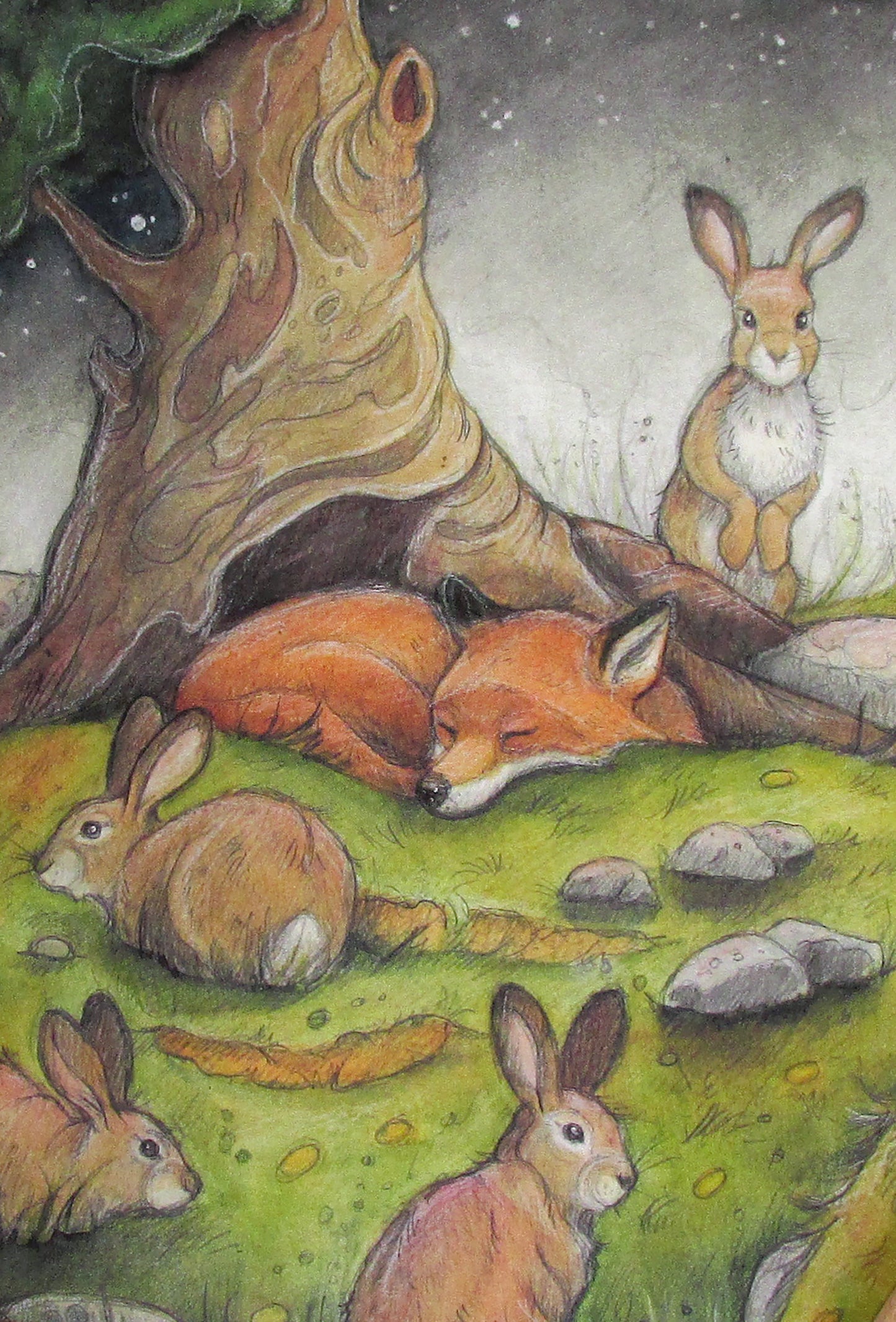 A Quiet Night on the Hill - Print