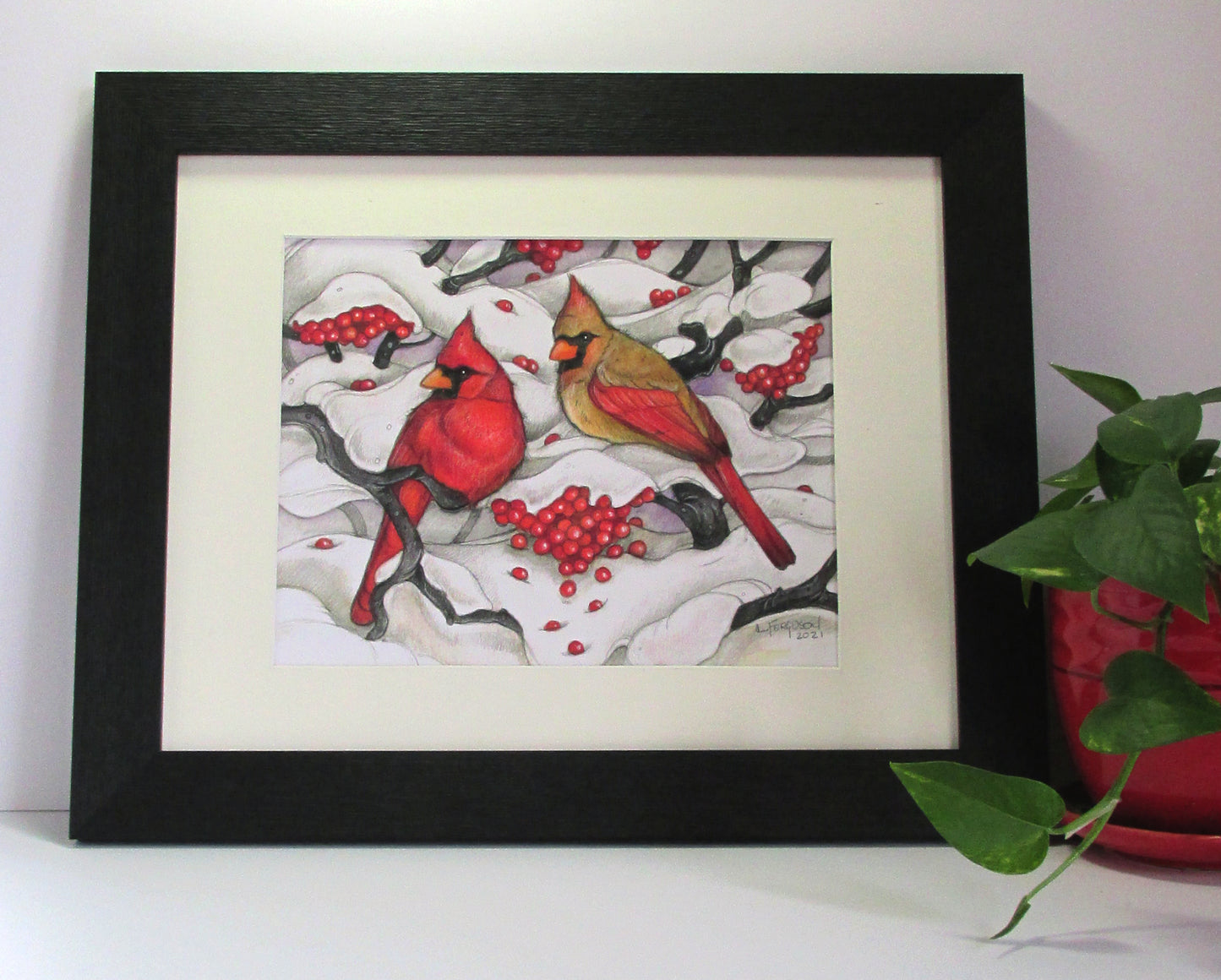 Winter Cardinals - Print