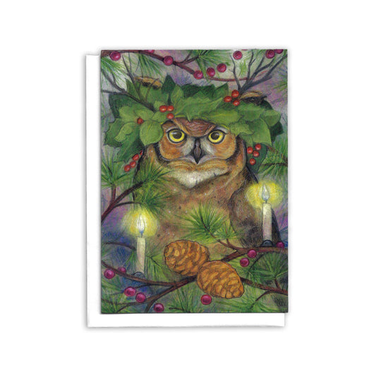 Yule Owl - Greeting Card