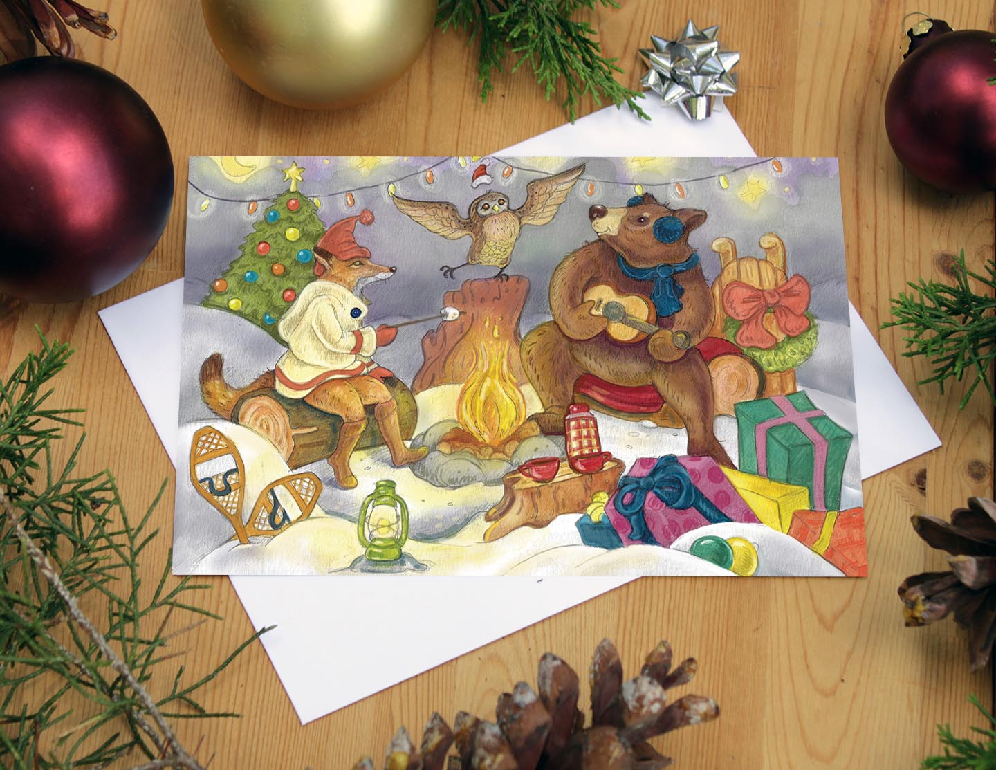 Campfire Christmas....Greeting Card