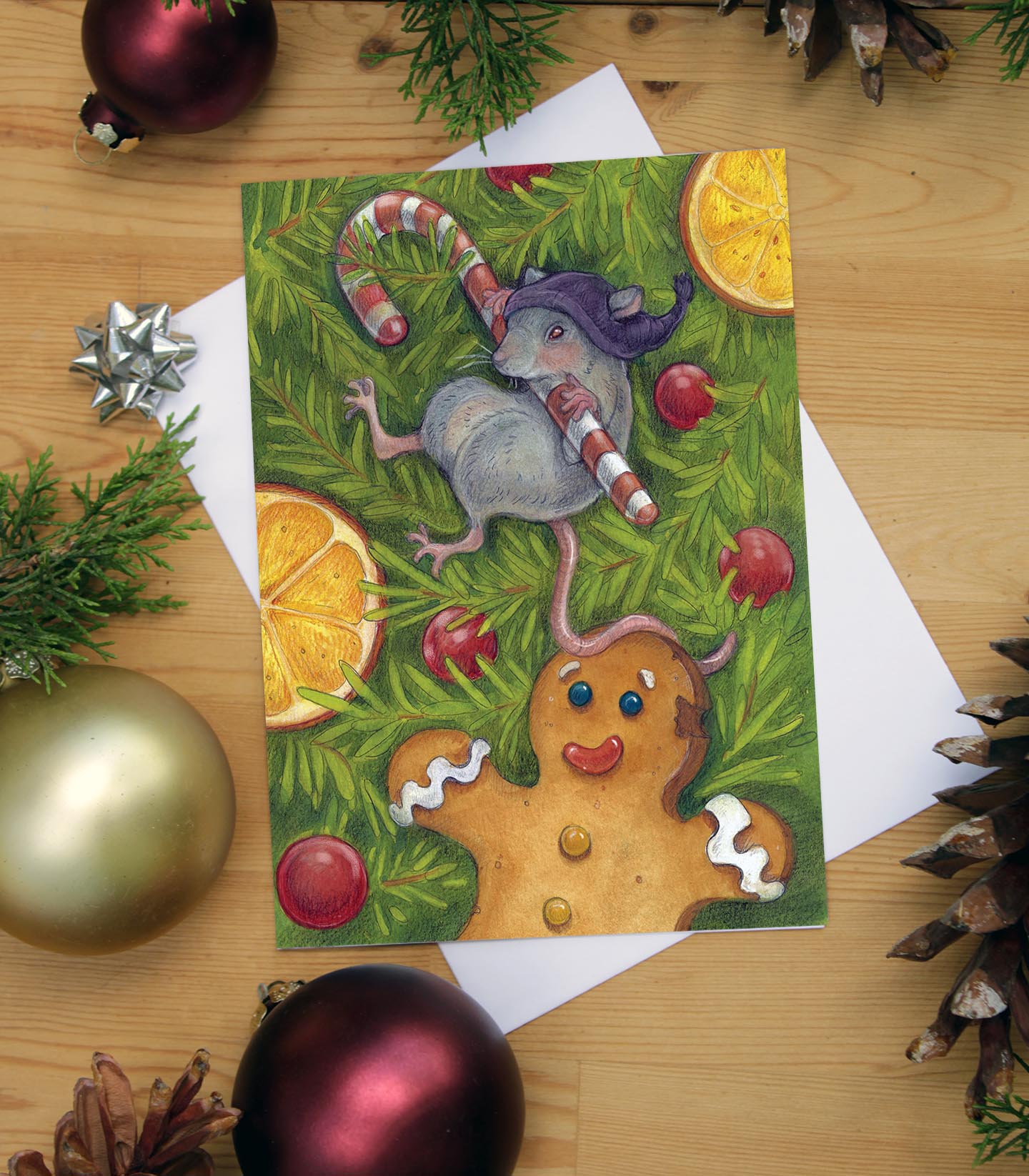 Frolicking Feast-Greeting Card