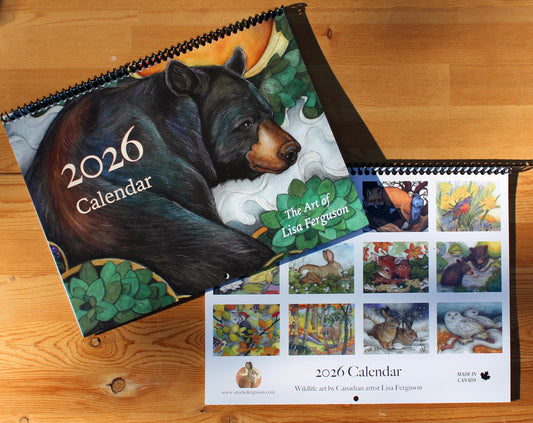 2026 Nature-Inspired Wall Calendar | Woodland Creatures | 8.5 x 11 Spiral-Bound | Made in Canada | Perfect Gift for Nature Lovers