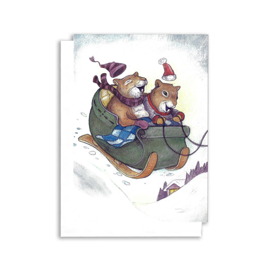 Laughing All The way - Greeting Card