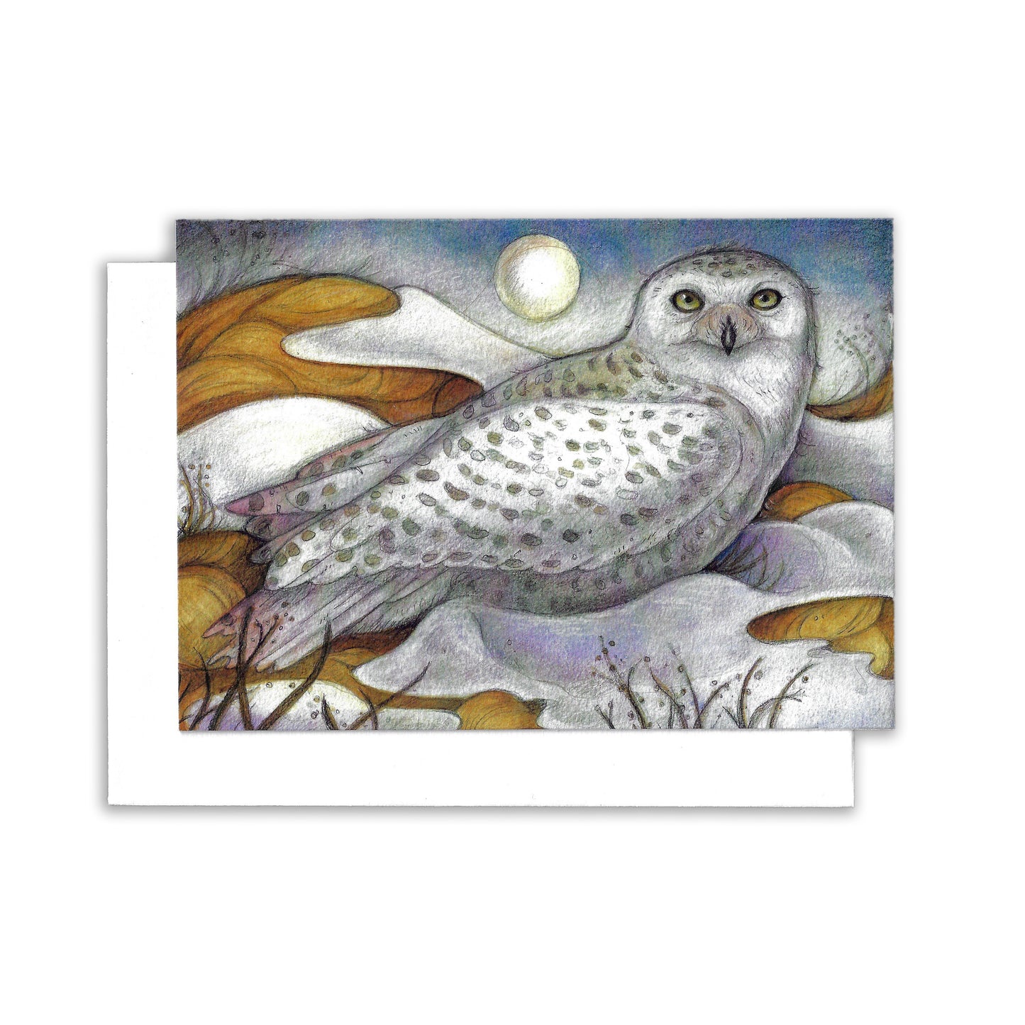 Snowy Moon-Greeting Card