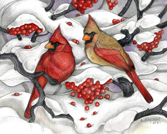 Winter Cardinals - Print