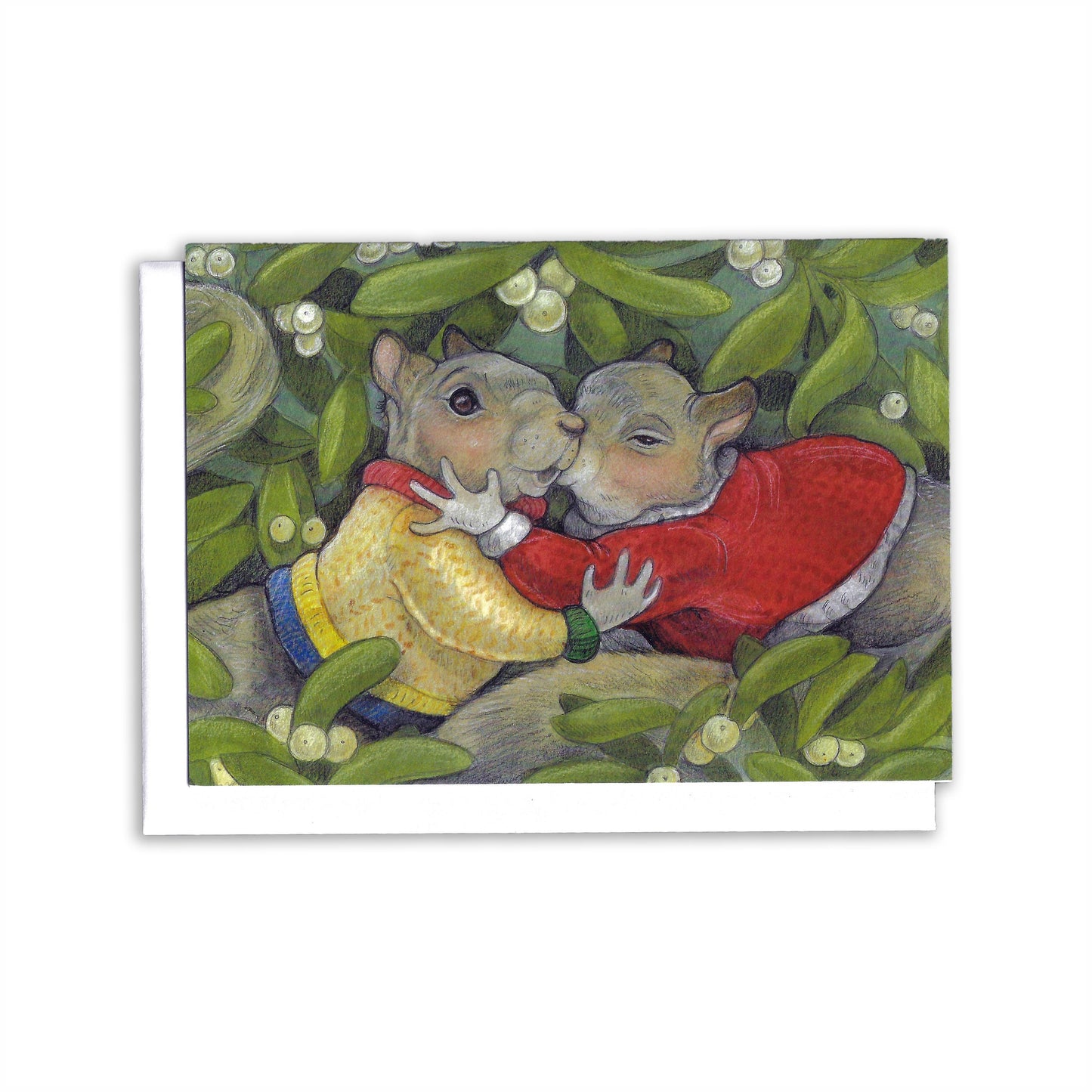 Mistletoe Kisses - Greeting Card
