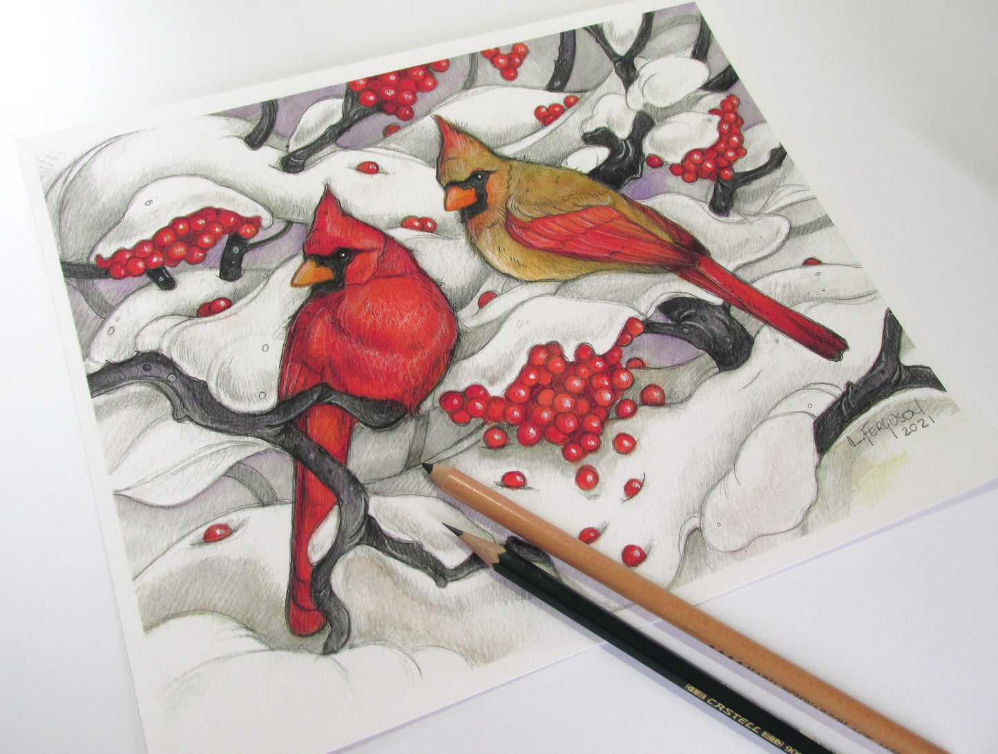 Winter Cardinals - Print